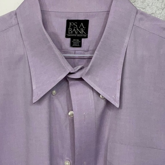 Jos A. Bank Purple Button Down, size 20-36 - Picture 2 of 4